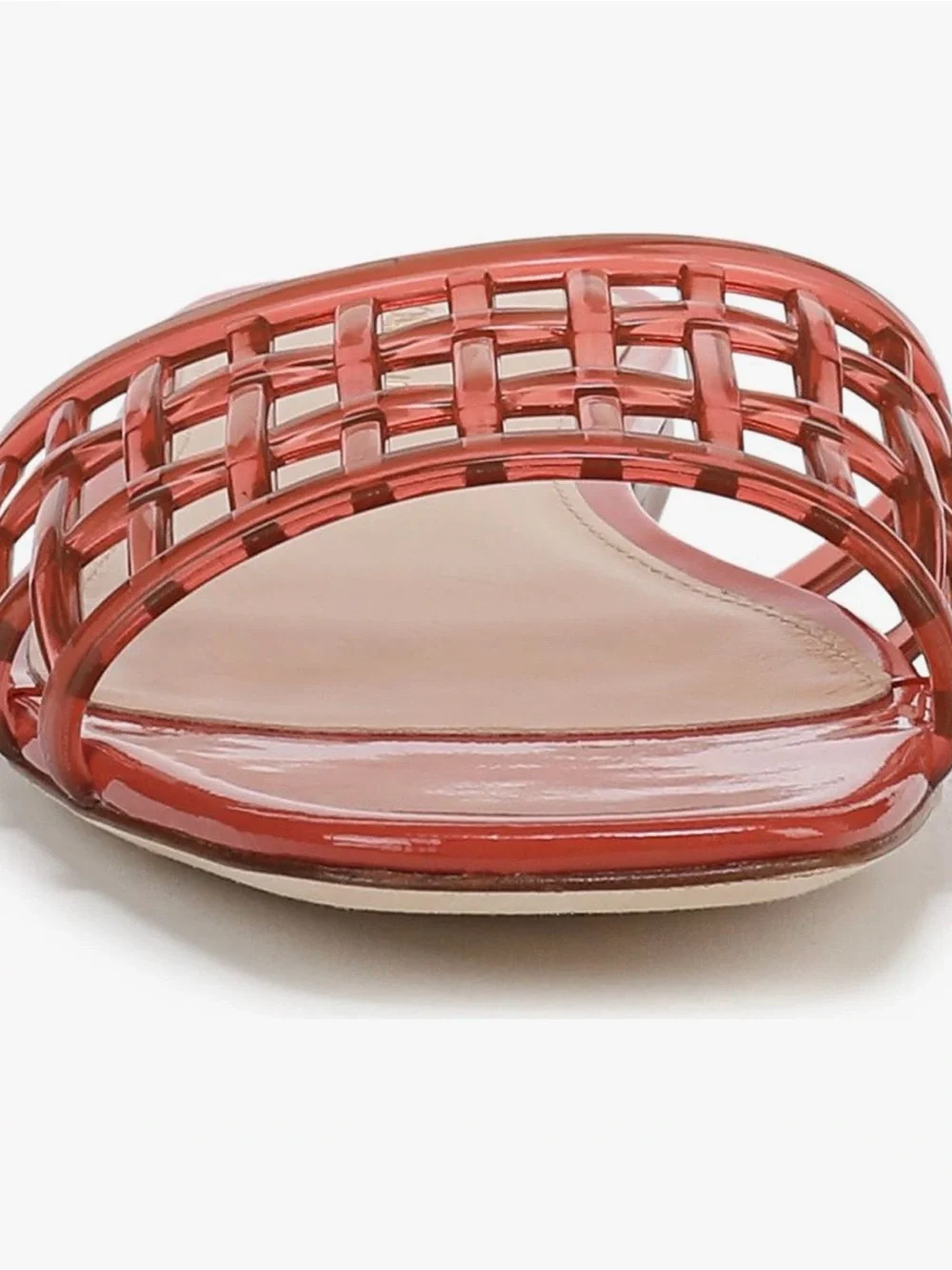 Veronica Beard Maris Woven Jelly Slide in Persimmon - Picture 5 of 10